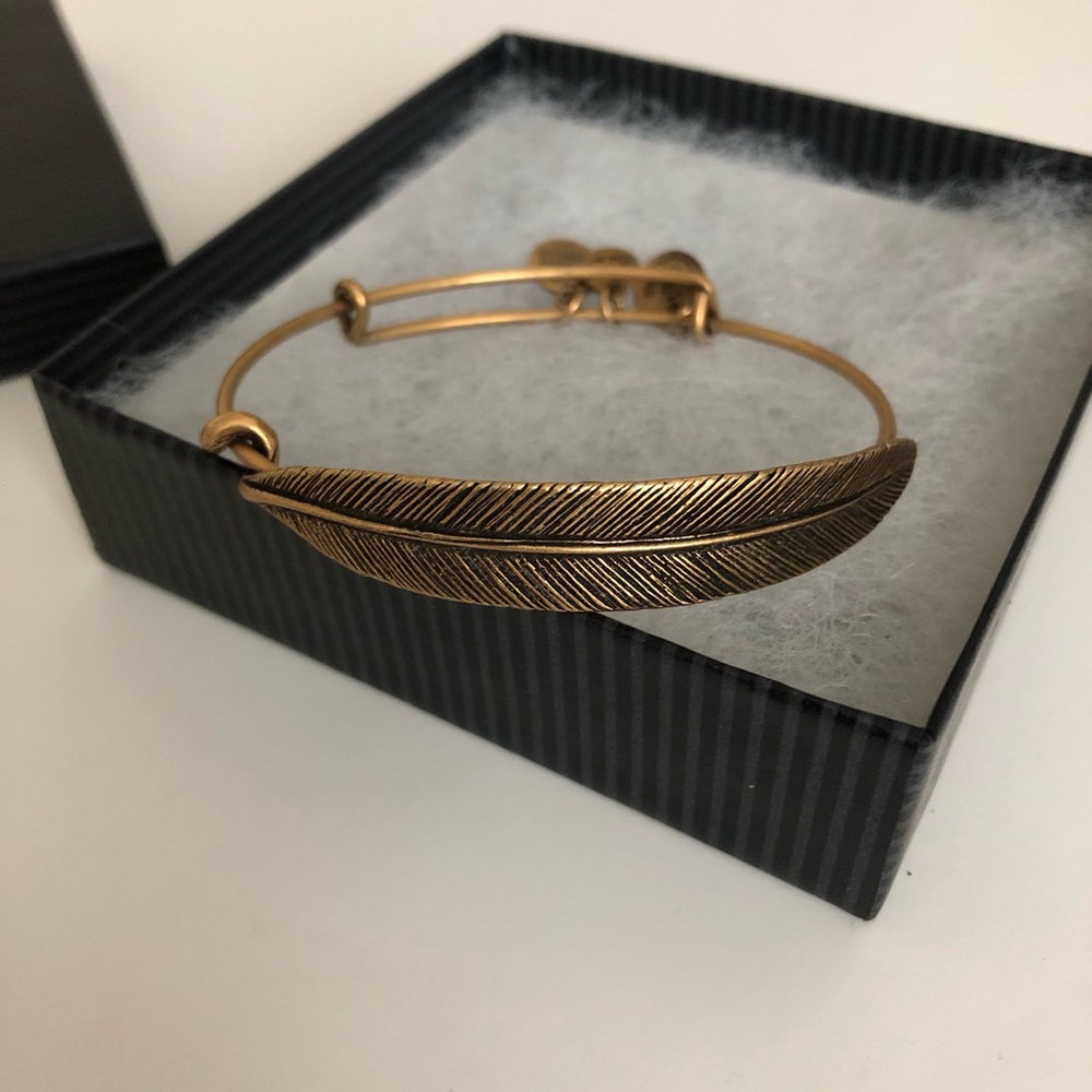 Alex and Ani Copper Color Feather Bracelet